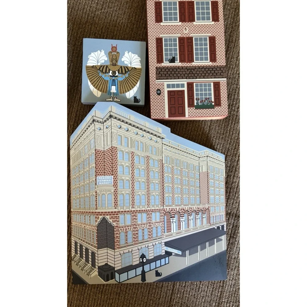 Vintage Lot 8 Cats Meow House Buildings Philadelphia cathedral Keystone read